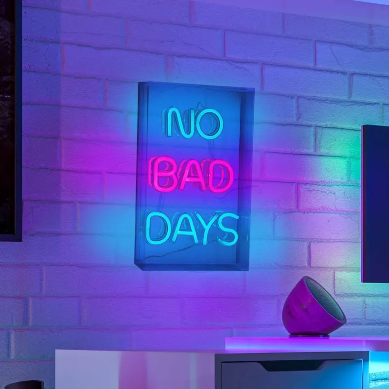 Kinkiet do łazienki LED No Bad Days, przezroczysty, 30x18 cm plastikowy