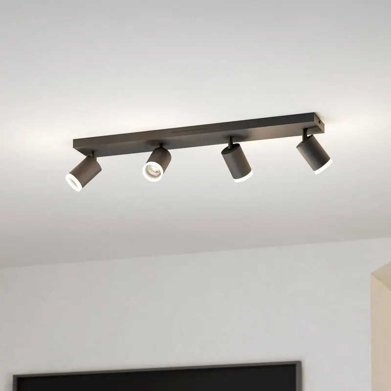 EGLO connect Smart-LED-Spot Melitello-Z, 4-punktowa, czarna