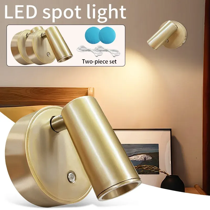 Magnetyczna lampa ścienna LED, ładowana przez USB, przełącznik dotykowy, regulowana jasność, idealna do sypialni, jadalni, na imprezy, dekoracja artystyczna