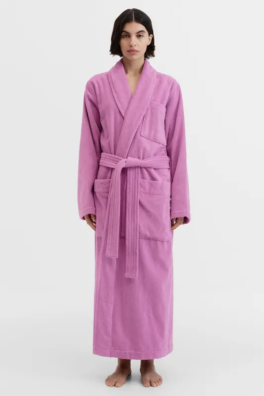 Tekla Unisex Classic Bathrobe Magenta Maat: XS | Badjassen Outlet | Unisex | Roze