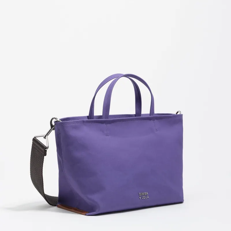 Torebka shopper Chihuahua średnia gabardyna woskowana fioletowa