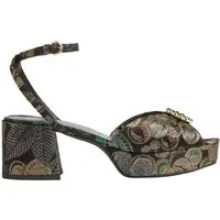 LK Bennett Fs Brittany Wedge Sandal Black Mix Maat: 37 | Sandalen Outlet | Dames | Zand