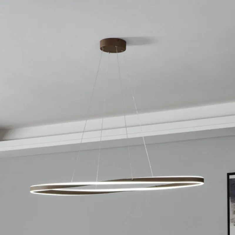 Żyrandol LED EGLO CAMEROTA, kolor brązowy, 111 x 38 cm, z pilotem