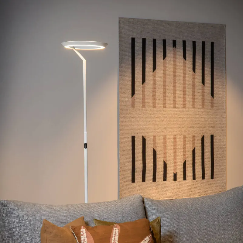Lampa stojąca LED Celeste, biała, wysokość 174 cm, metal