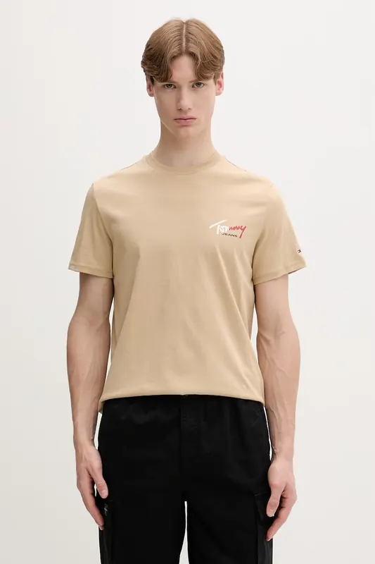 Tommy Jeans T-shirt męski bawełniany