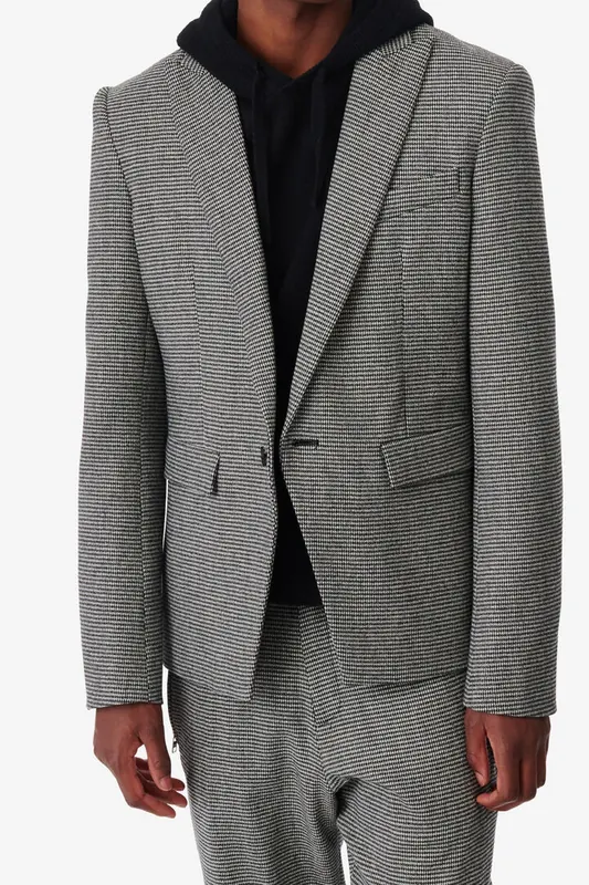 IRO Paris Kriss Jacket Black/ecru Maat: 50 | Blazers Outlet | Heren | Grijs