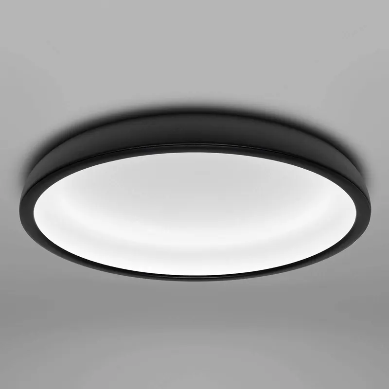 lampa sufitowa LED Reflexio, Ø 46 cm, czarna