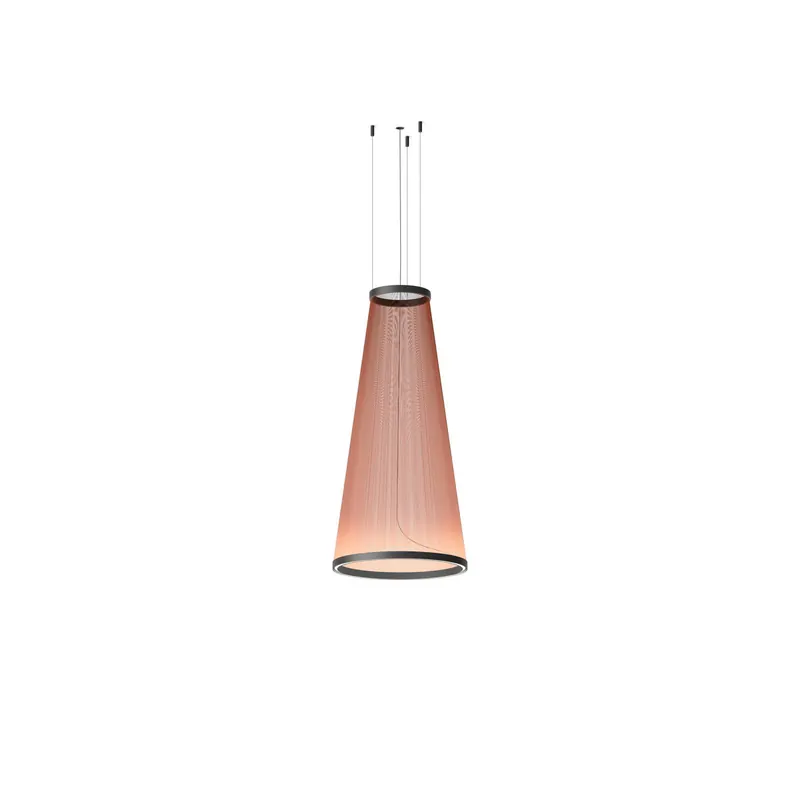 Żyrandol LED Vibia ARRAY czerwono-brązowy 112 x 55 cm stożek 927 ściemniany