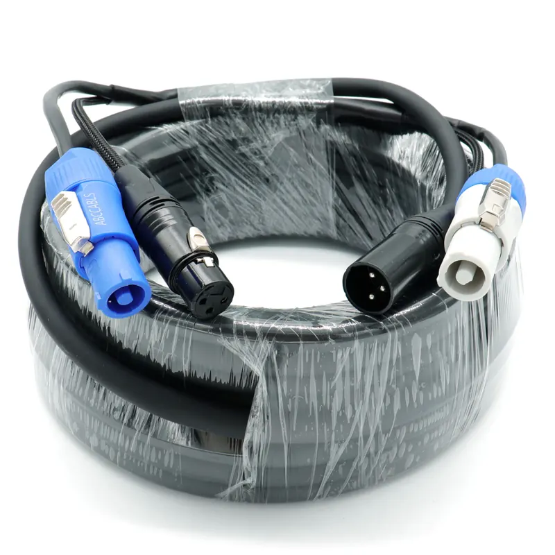 Kabel DMX Powercon 3-pinowy kabel zasilający XLR do oświetlenia scenicznego audio