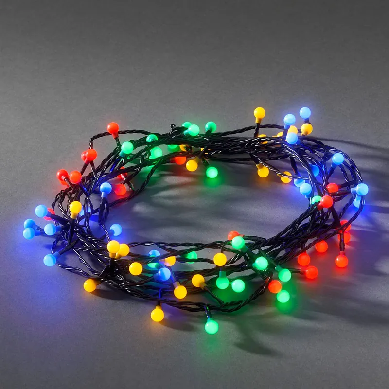 80-światłowy łańcuch świetlny LED na zewnątrz, kolorowy
