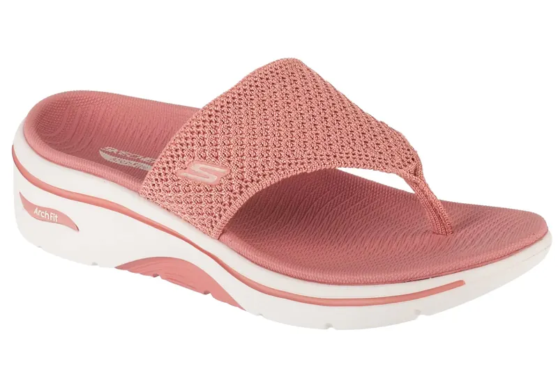 Skechers Go Walk Arch Fit 2.0 Sandal - Carrie 140861-ROS, Damskie, Różowe, japonki, tkanina, rozmiar: 40