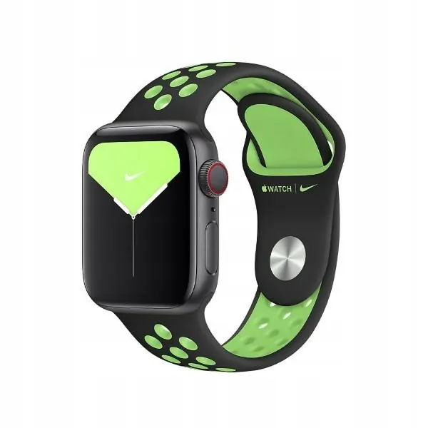 Apple Pasek Do Apple Watch 38/40/41MM Nike Sport Z Czarno-limonkowym Wzorem