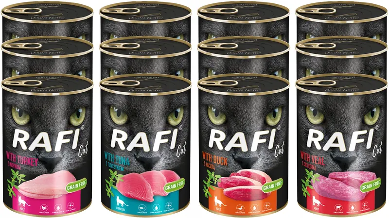 Rafi Cat Adult Mokra Karma Dla Kota MIX Smaków 12x400G