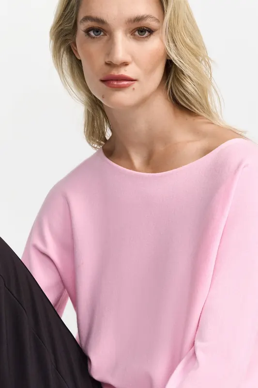 Rich & Royal Boat Neck Seamless Strawberry Cream Maat: M | Longsleeves Outlet | Dames | Roze