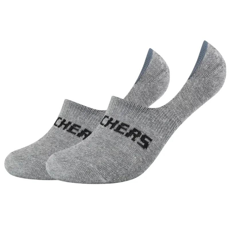 Skechers 2PPK Mesh Ventilation Footies Socks SK44008-9300, Unisex, Szare, skarpetki, bawełna, rozmiar: 43-46