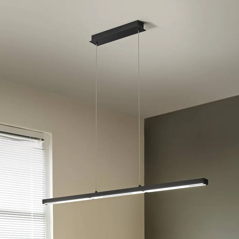 Lampa wisząca Ling LED, czarna, uplight i downlight, ściemniana