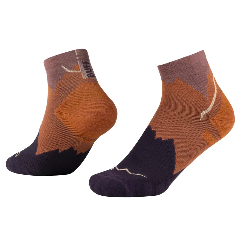 BUFF Merino Lightweight Quarter Socks 137792221, Unisex, Brązowe, skarpetki, poliamid, rozmiar: 42-44