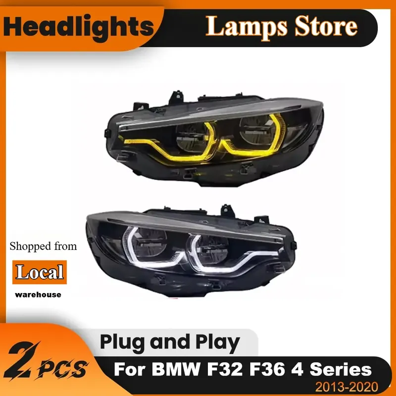 Para reflektorów LED DRL do BMW serii 4 F32 F36 F80 425i 428i 430i 435i 2013-2020, akcesoria do stylizacji samochodu, Plug and Play