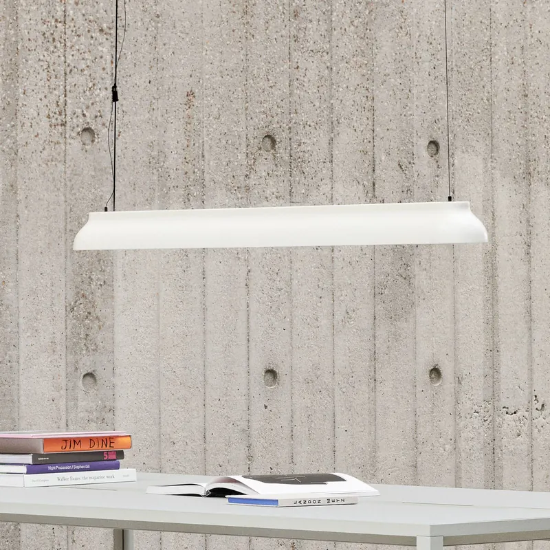 Żyrandol LED HAY PC Linear, kremowo-biała