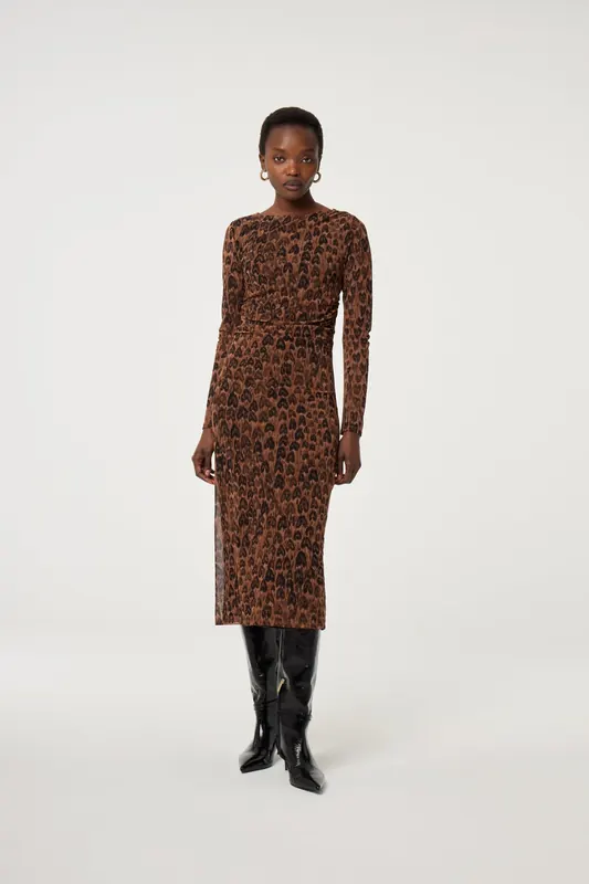Fabienne Chapot Ashley Dress Burnt Sugar/black Maat: XS | Maxi Jurken Outlet | Dames | Bruin
