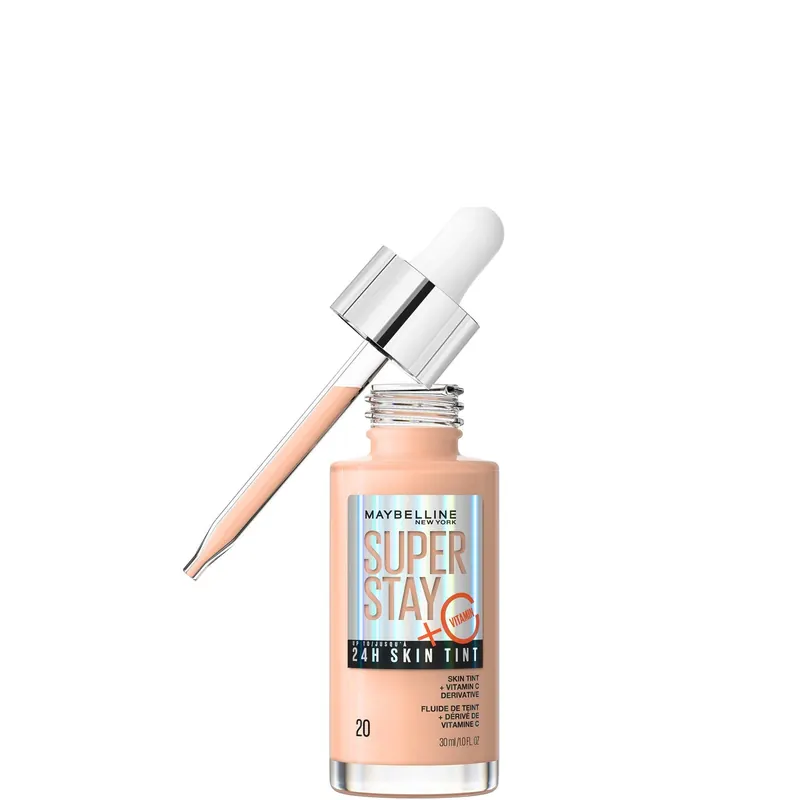 Maybelline Super Stay up to 24H Skin Tint Foundation + Vitamin C 30ml (Various Shades) - 20