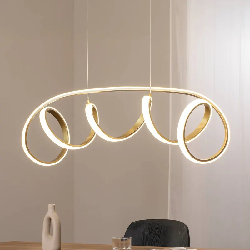 Lampa wisząca Kira LED, kolor złoty, długość 102 cm, 4000 K