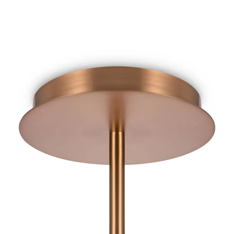 Maytoni lampa żyrandol Erich, mosiądz różowy, szkło/metal 12-punktowa.