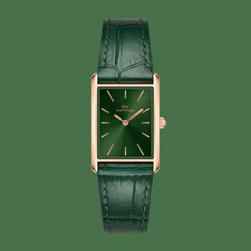 Daniel Wellington DW Watch Bound Crocodile Emerald Sunray Rose Gold 22x32