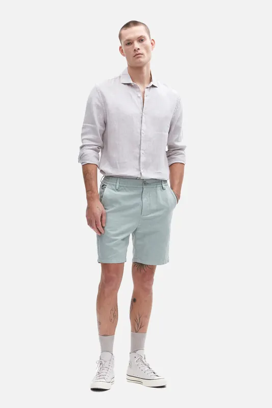 The Goodpeople Hover Shorts Light Green Maat: W29 | Korte Broeken Outlet | Heren | Groen