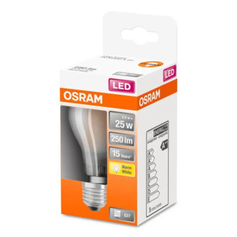 Żarówka LED OSRAM Classic A E27 2,5W 2700K matowa
