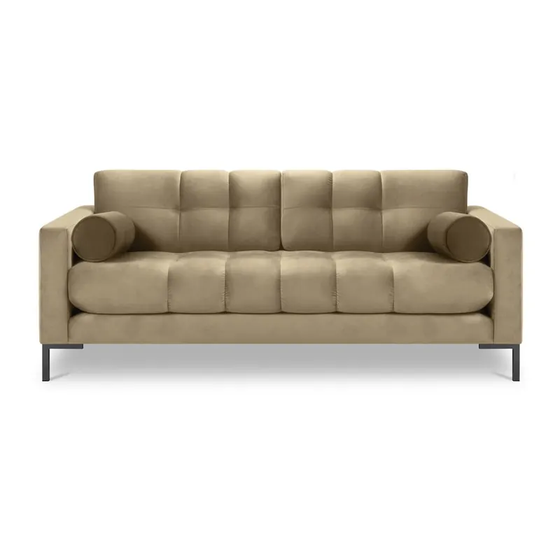 Beżowa aksamitna sofa Cosmopolitan Design Bali