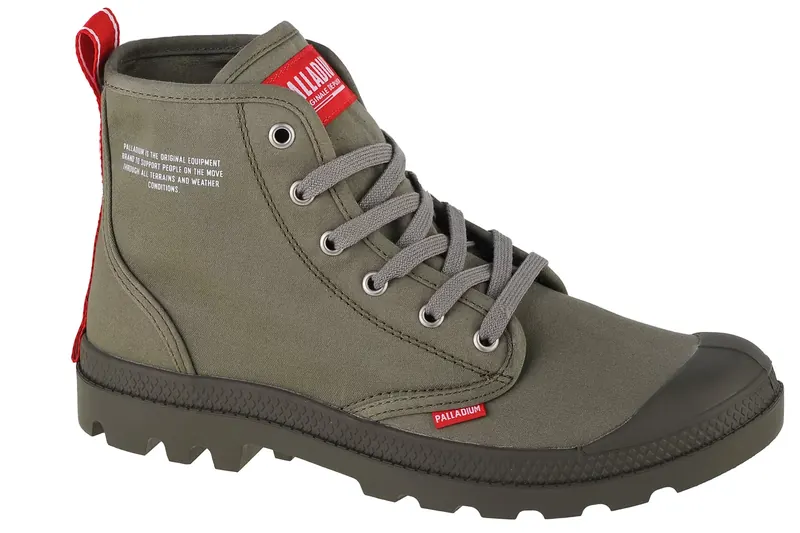 Palladium Pampa Hi Dare 76258-325-M, Unisex, Zielone, buty sneakers, tkanina, rozmiar: 36
