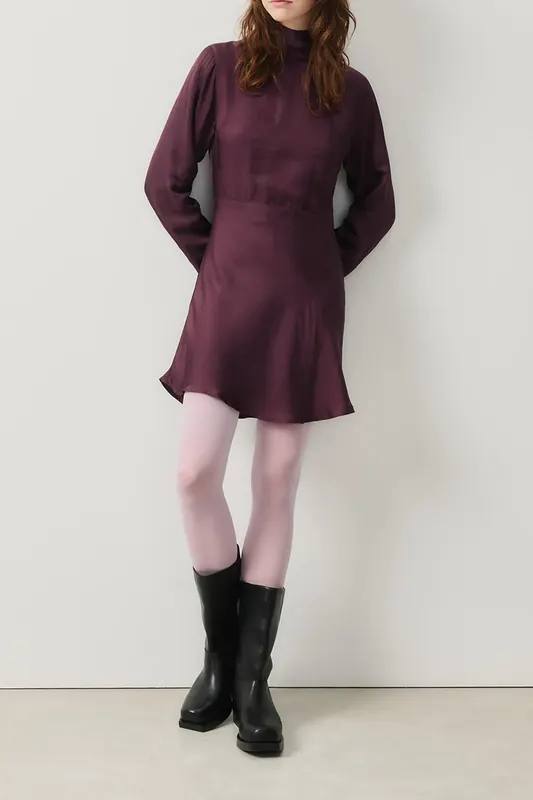 American Vintage Luabird Dress Raisin Maat: L | Mini Jurken Outlet | Dames