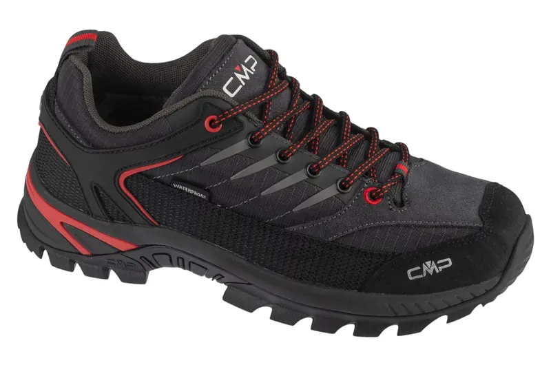 CMP Rigel 2.0 Low WP 3Q15467-43UV, Męskie, Czarne, buty trekkingowe, skóra zamszowa, rozmiar: 41