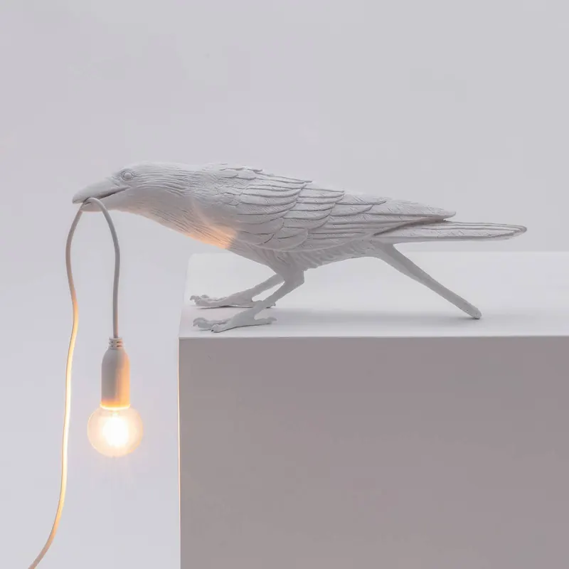 SELETTI Bird Lamp LED dekoracyjna lampa stołowa figlarny biały