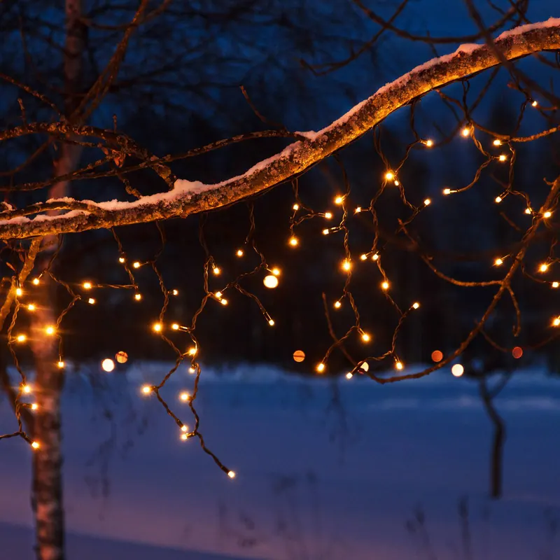 Kurtyna świetlna LED Chrissline Extra, 100 diod LED, 2300 K