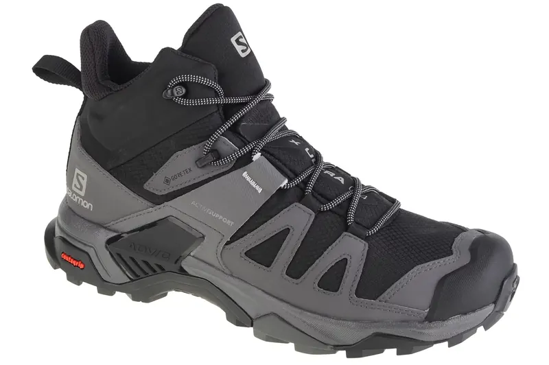 Salomon X Ultra 4 Mid GTX 413834, Męskie, Czarne, buty trekkingowe, tkanina, rozmiar: 46 2/3