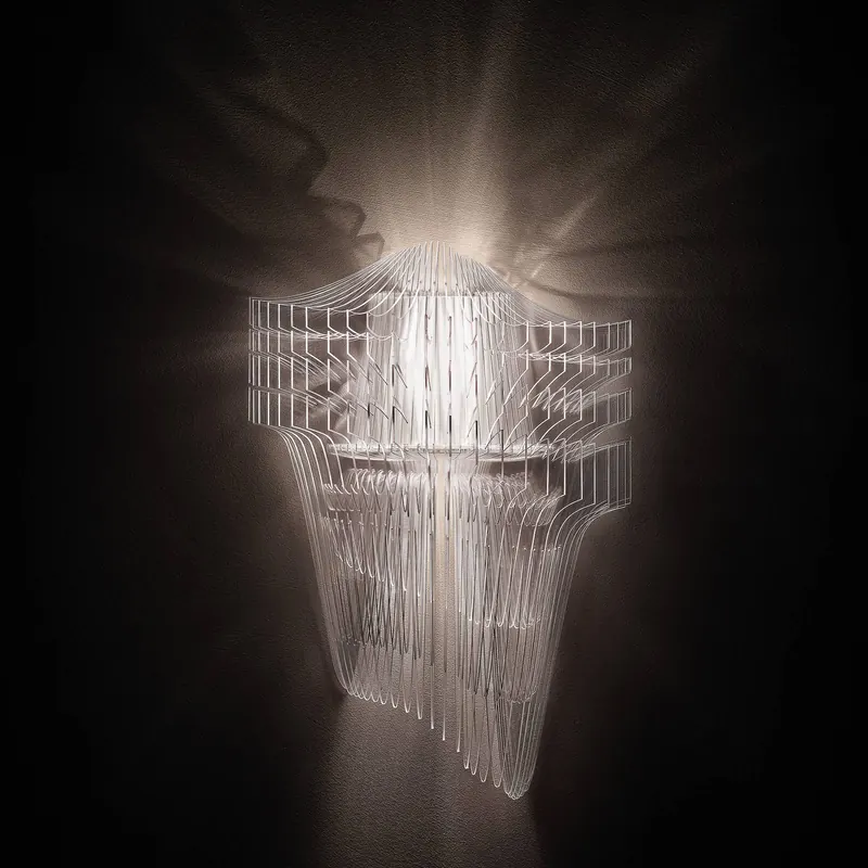 Kinkiet designerski Slamp Aria, przezroczysty