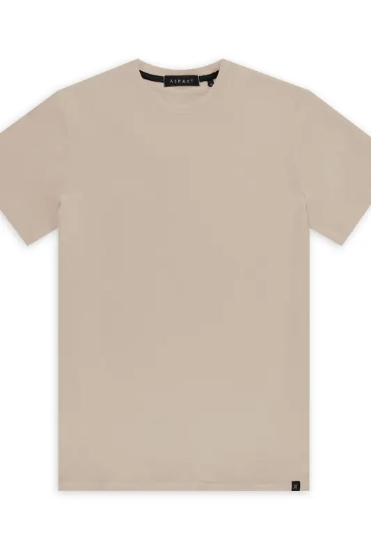 Aspact Unisex Malika Tee Sand Maat: XS | Tops Outlet | Unisex | Beige