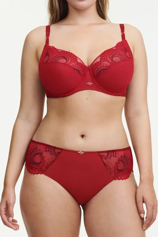Chantelle Co Bra Underw. Very Covering Passion Red/aubergine Maat: E75 | BH's Outlet | Dames