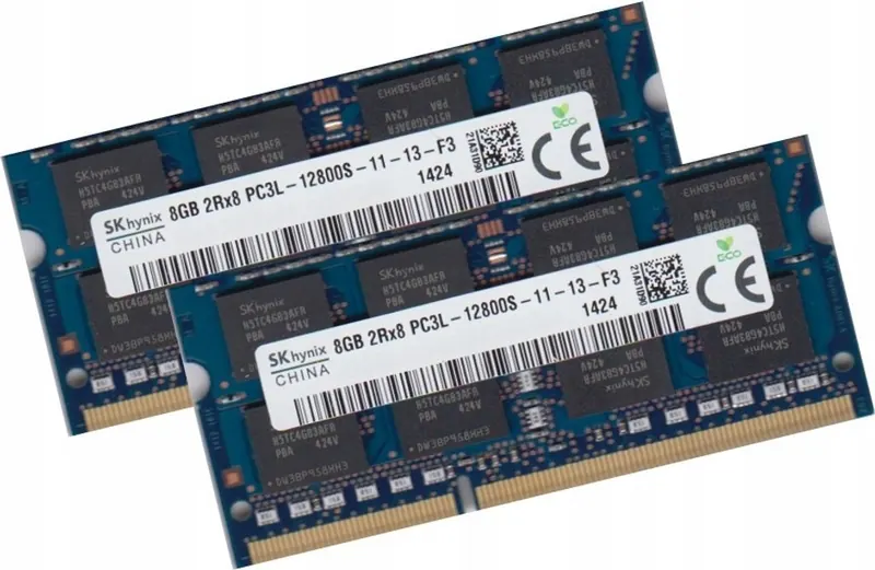 2x Pamäť Ram 8GB DDR3 DDR3L PC3L Sk Hynix 12800s 1600MHz