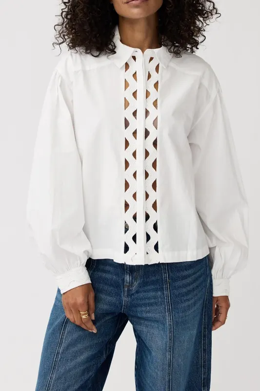Alchemist Blouse Eva Very White Maat: 40 | Longsleeves Outlet | Dames | Wit