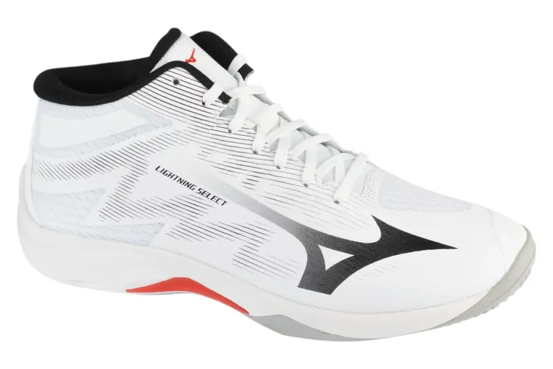 Mizuno Lightning Select Mid V1GA267559, Unisex, Białe, buty do siatkówki, syntetyk, rozmiar: 42