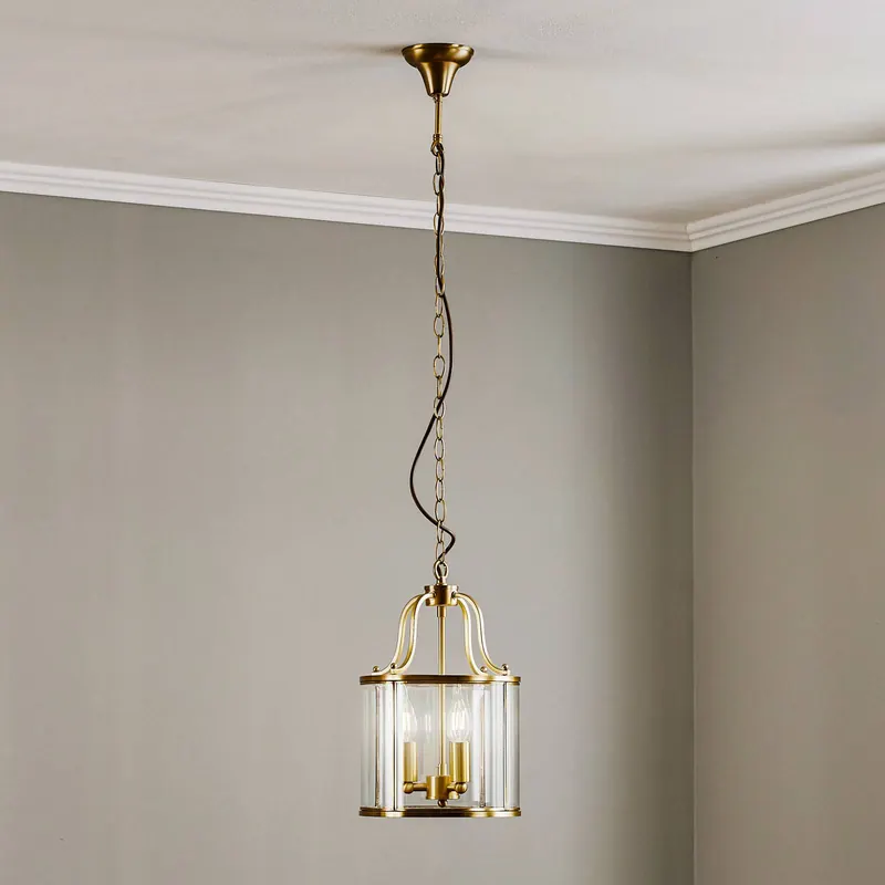 Okrągła lampa wisząca-latarnia RIEKA, 25 cm