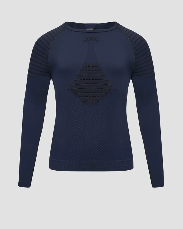 Koszulka junior X-Bionic INVENT 4.0 SHIRT LG SL JR MARINE/X BLACK czarna (8/9)
