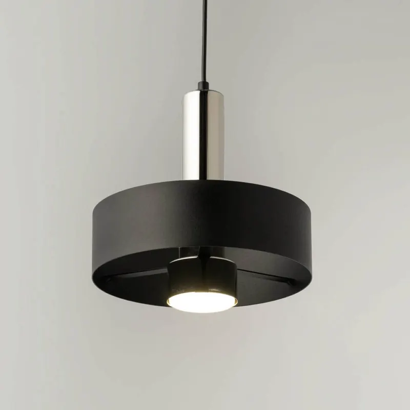 Żyrandol Rif Lux, czarny/srebrny, Ø 25 cm, stal