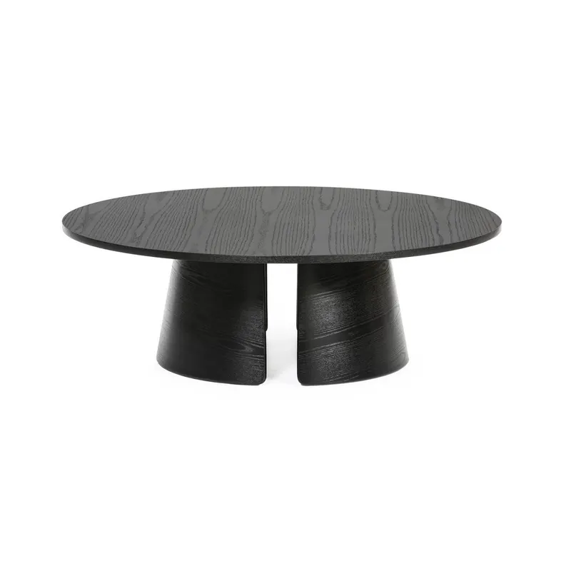 Czarny stolik Teulat Cep, ø 110 cm