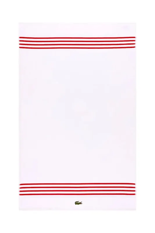 Lacoste średni ręcznik bawełniany LCOURTLI Rouge 90 x 150 cm