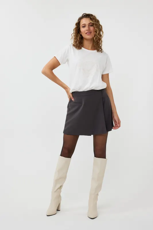 EsQualo Skort City Grey Maat: 36 | Mini Rokken Outlet | Dames | Grijs