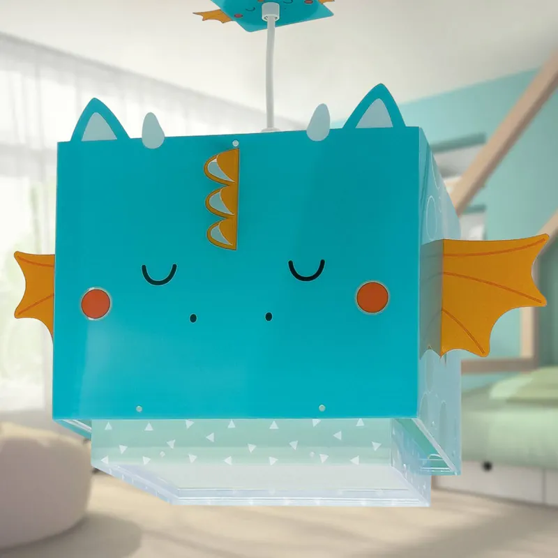 Lampa wisząca Dalber LITTLE DRAGON, niebiesko-pomarańczowa